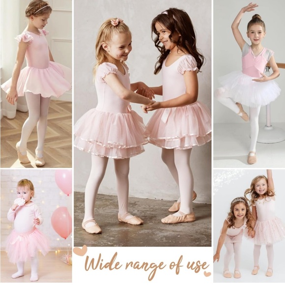 🌻4/$20 Ballet Slippers for Toddlers Full Cowhide Sole Crossbands Size 4 Yrs 10 - Picture 7 of 12